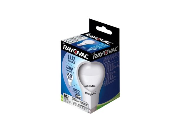 Ampolleta Led 8W Luz Blanza (60W) Rayovac