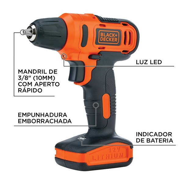 Taladro Inalámbrico 12v + 13 Accesorios