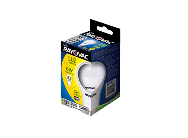 Ampolleta Led 6W Luz Amarilla (43W) Rayovac