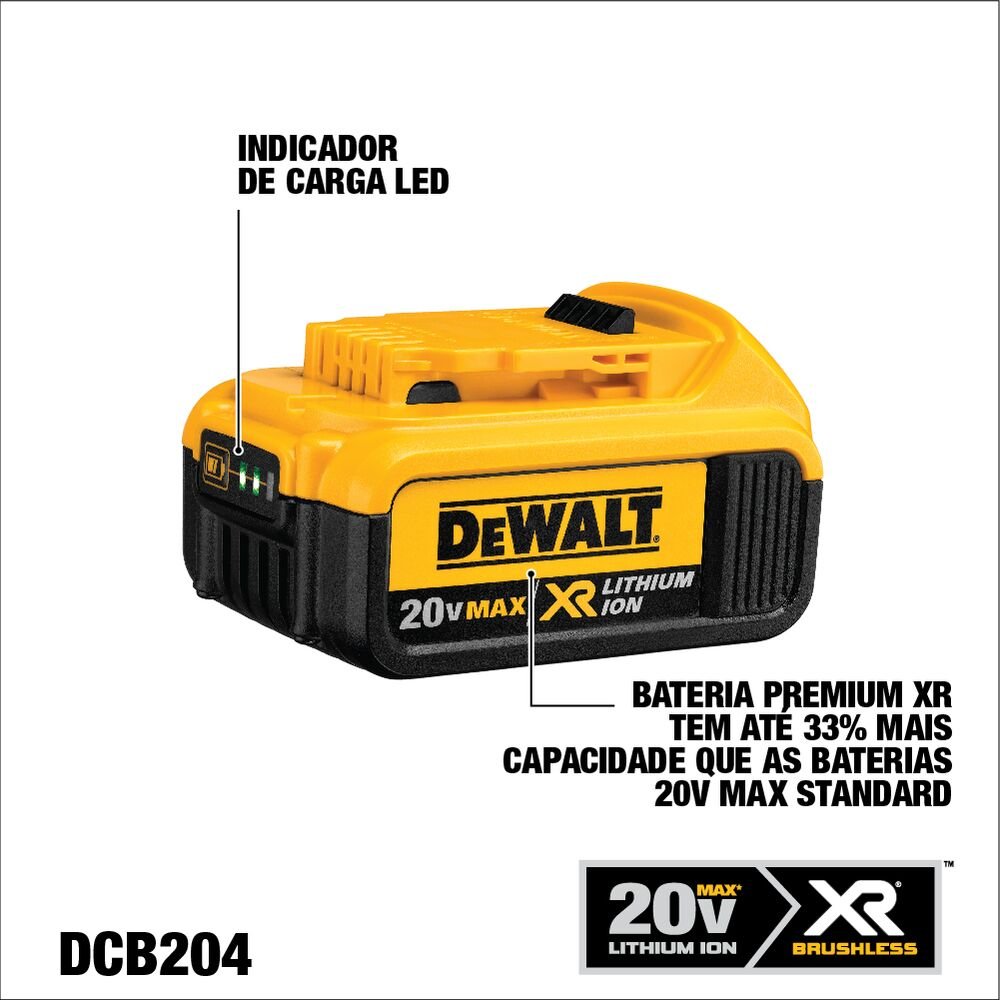 BATERÍA DEWALT IÓN DE LITIO 20 V 4.0 AH