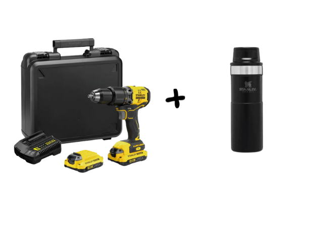 TALADRO INAL. PERCUTOR 20V S/CARBONES  STANLEY