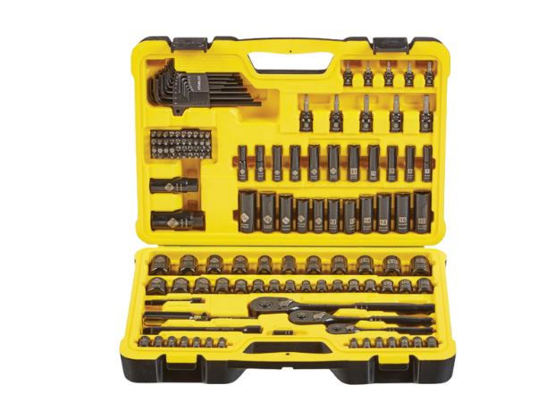 Set Mecánico 150 Pzas 1/4', 1/2', 3/8' STANLEY