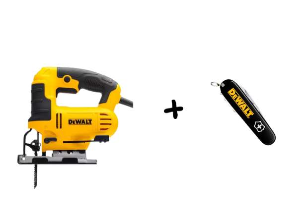 SIERRA CALADORA 650W DEWALT + CORTA PLUMA VICTORINOX