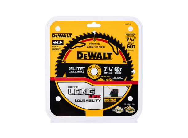DISCO SIERRA ELITE DEWALT 7 1/4IN 60T CORTE FINO