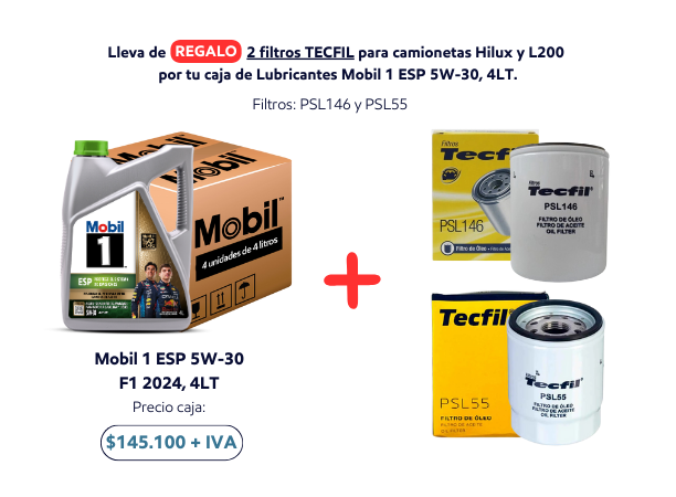 Mobil 1 + 2 filtros de REGALO (Hilux y L200)